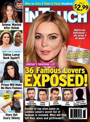 293px x 397px - Se publica lista de 36 famosos, amantes de Lindsay Lohan - Cine