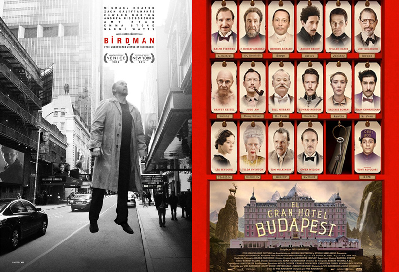 ‘Birdman’ y ‘El gran hotel Budapest’ lideran las nominaciones a los Oscar